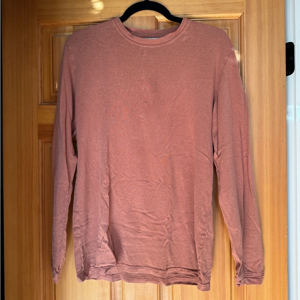 Hemp blend Jungmaven Baja Long Sleeve Tee - Terracotta - Sz Small Unisex